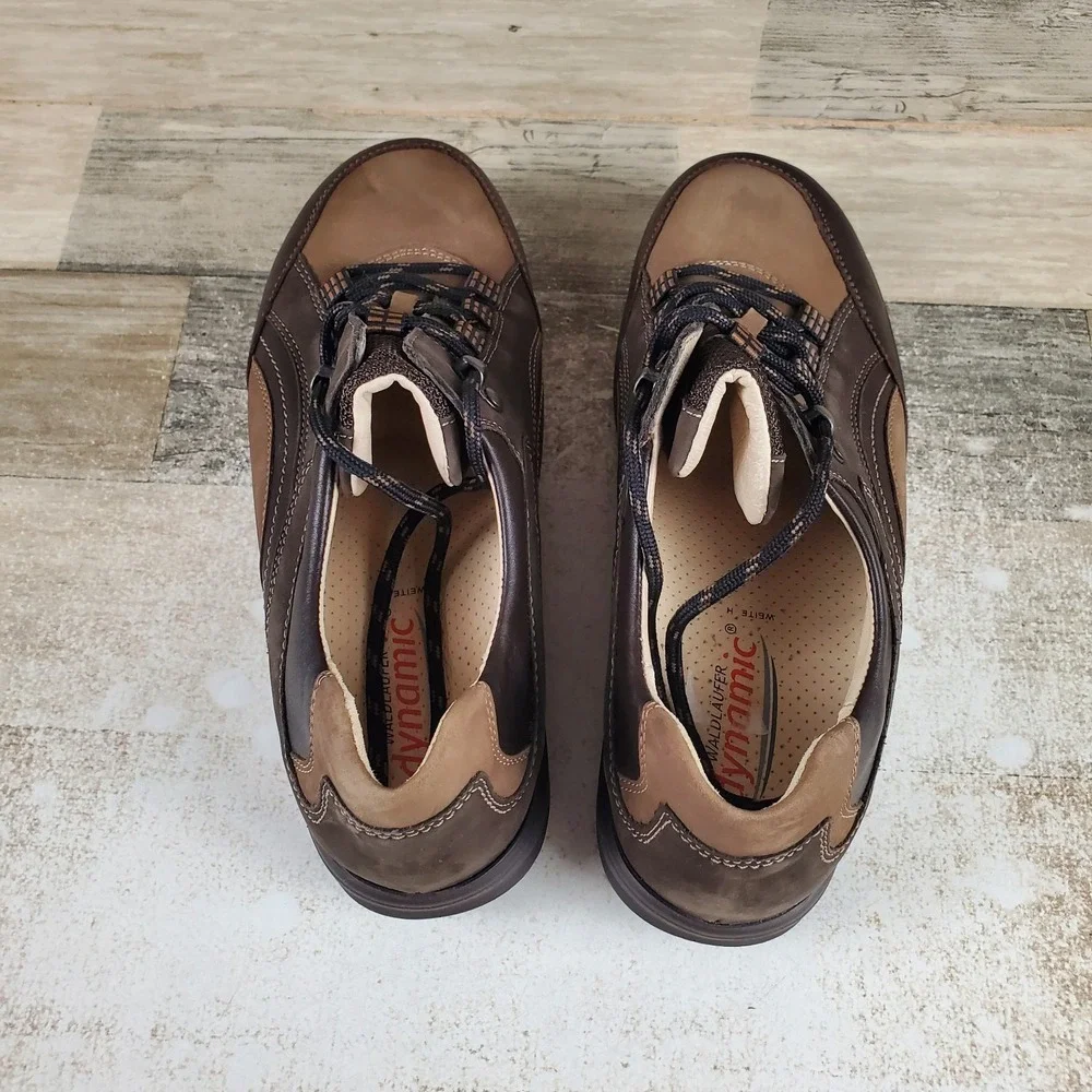 Waldlaufer Dynamic Womens Walking Shoes Sz 7 (UK 5) Brown Leather Lace-Up